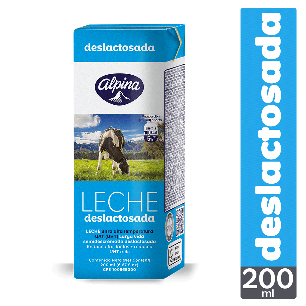 Leche Descremada Sin Lactosa Cajita 200 Ml