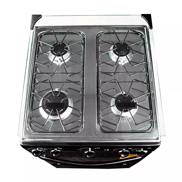 Estufa De Piso Abba At101-6 4 Puesto Gas Horno Acero Inox