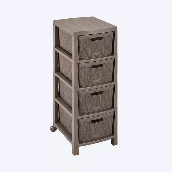 Cajonero Rimax Fique 4 Gavetas Mocca