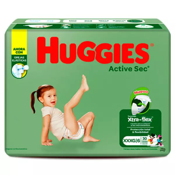 Pañales Huggies Active Sec Etapa 6