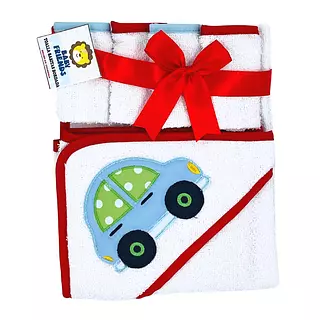 Toalla De Baño Bordada Roja