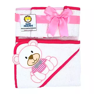 Toalla De Baño Bordada Fucsia