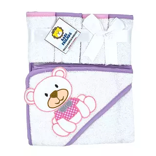 Toalla De Baño Bordada Lila