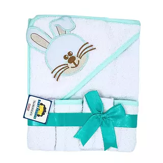 Toalla De Baño Bordada Verde Aguamarina