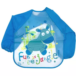 Babero Manga Larga Azul