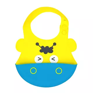 Babero Silicona Recolector Amarillo Pollito