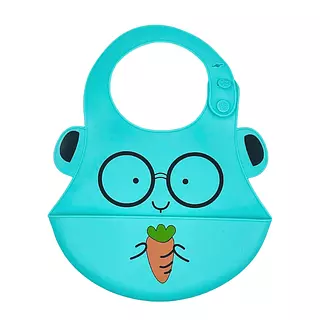 Babero Silicona Recolector Verde Claro