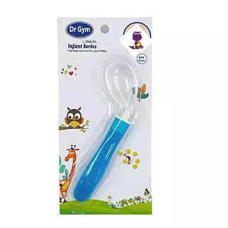 Cuchara Siliconada Curva Azul