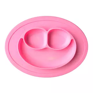 Plato Siliconado Adherente Rosado