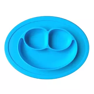 Plato Siliconado Adherente Azul