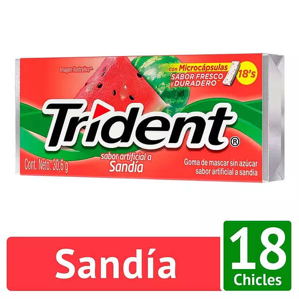 Chicle Trident Sandia