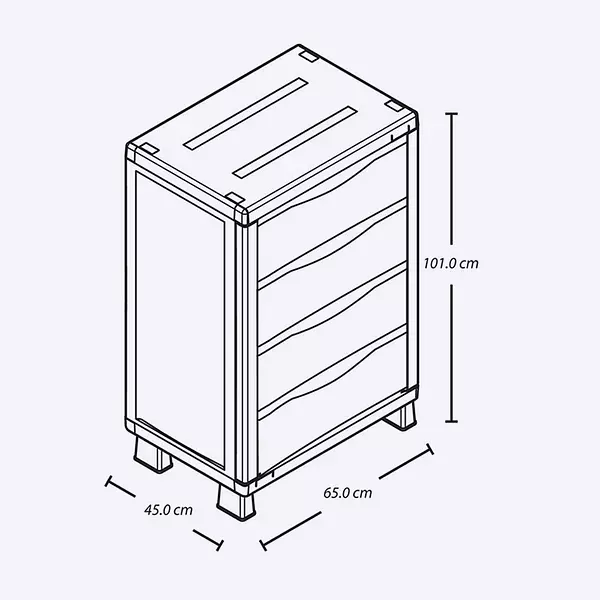 Armario Rimax Cajonero Rattan Wengue