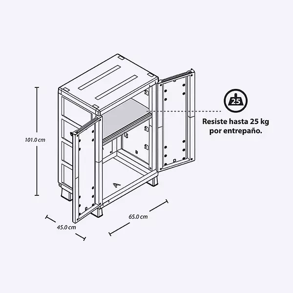 Armario Rimax Mediano Rattan Wengue