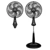 Ventilador Samurai Comfort Maxx 2 En 1 Negro