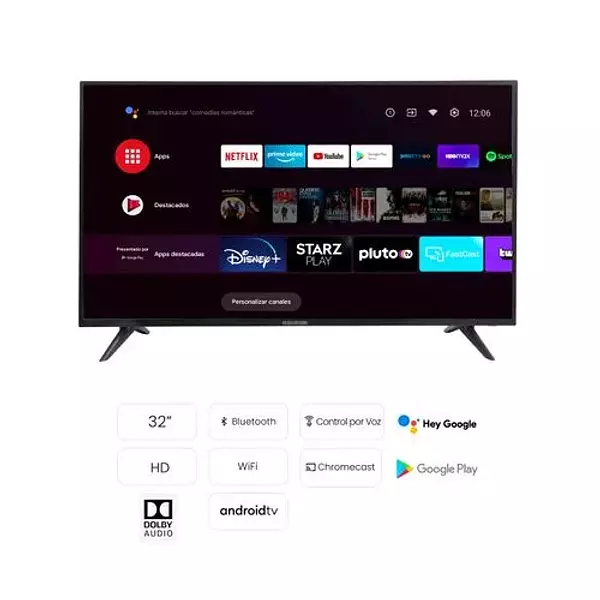 Televisor Challenger 32" Lo68 72c Androidtv Hd Smarttv Bt