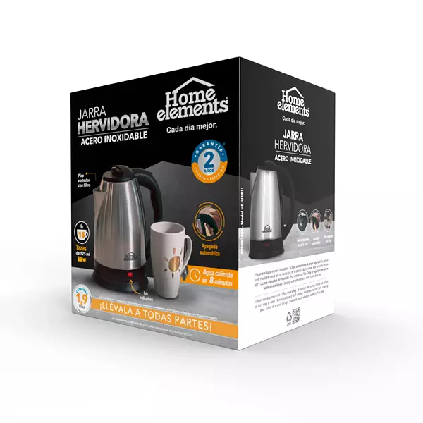 Jarra Home Elements Hervidora 1.9 Litros Acero