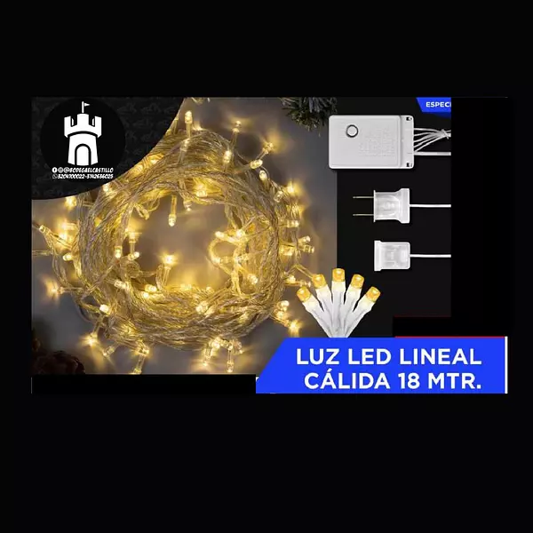 Luz Led Lineal Cálida 18 Metros