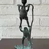 Candelabro Ranas Malabaristas Con Espacio Para Una Vela
