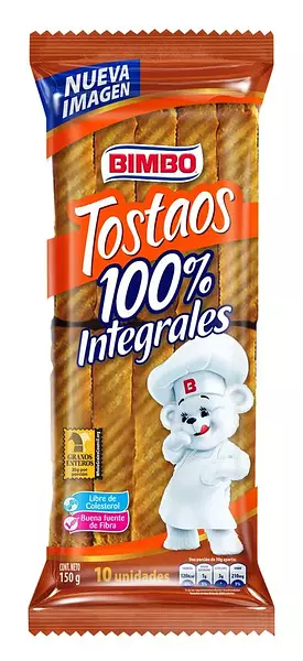 Tostadas Integrales Bimbo Libre De Colesterol