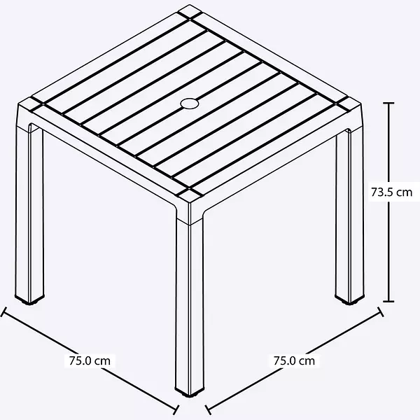 Mesa Rimax Baru Gris Hielo