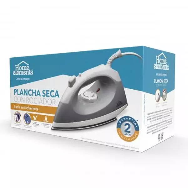 Plancha Home Elements Seca Con Rociador