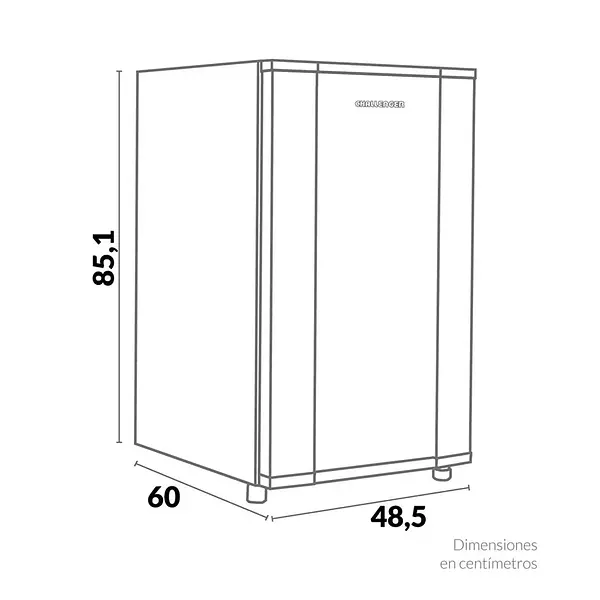 Minibar Challenger 121 Litros Brutos - Cr121 Gris