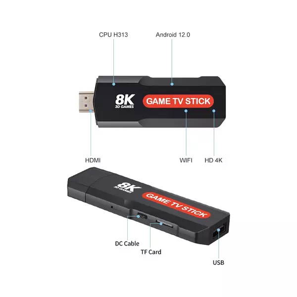 Game Tv Stick Q9 8k Hdr 5g Android Tv + Game