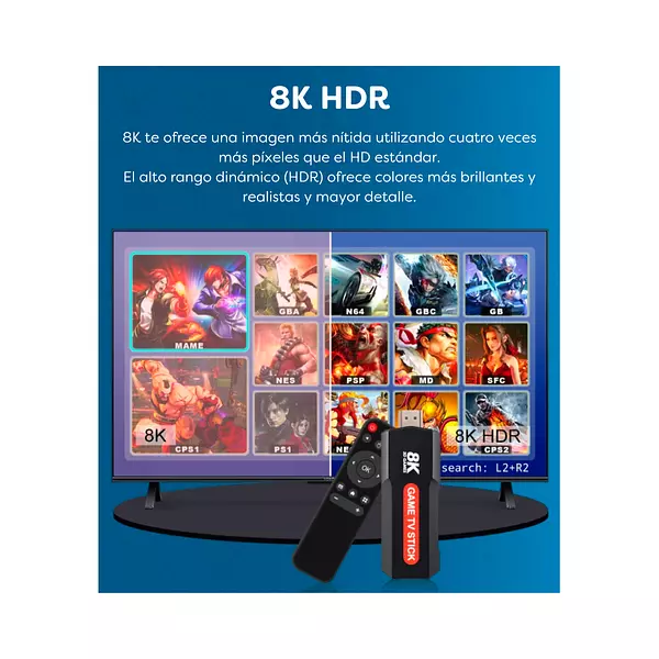 Game Tv Stick Q9 8k Hdr 5g Android Tv + Game