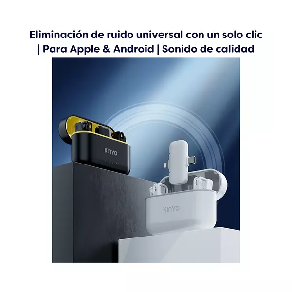 Micrófono Inalámbrico Kinyo M36 Dual Para Android Y Iphone