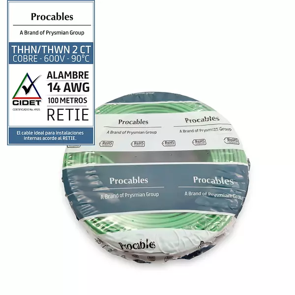 Alambre #14 Procables X 100 Mt