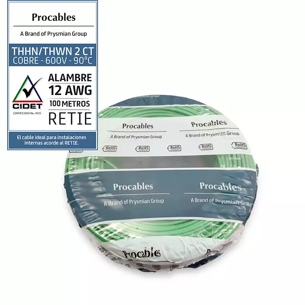 Alambre #12 Procables X 100 Mt