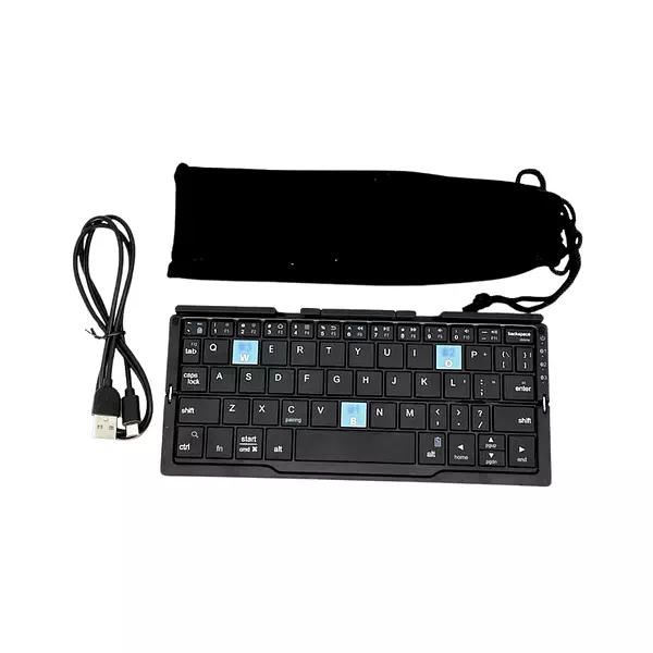 Mini Teclado Bluetooth Plegable Con Soporte Magnético