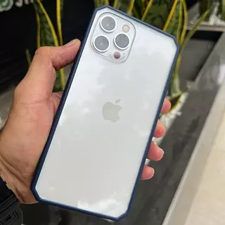 Case Transparente Borde Azul Iphone11