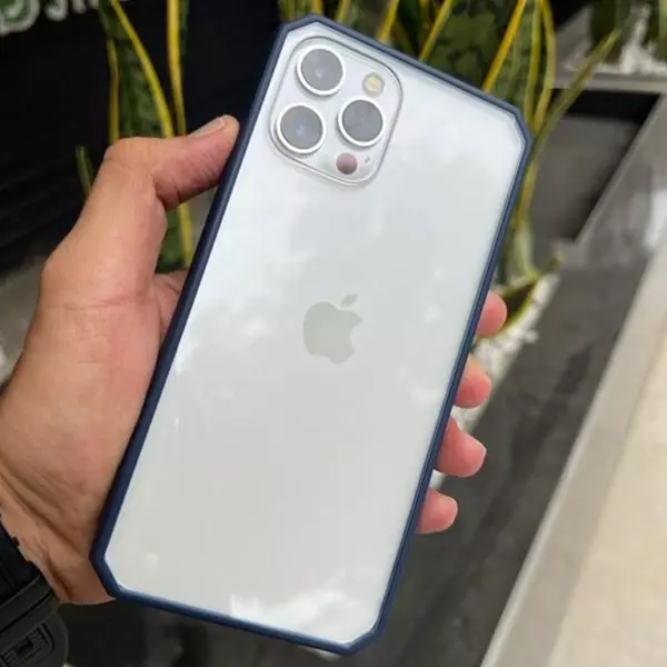 Case Transparente Borde Azul Iphone11