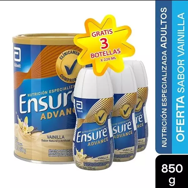 Ensure Advance Polvo + 3 Ensure Liquido Vainilla