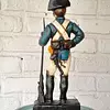 Figura Tallada En Madera De Soldado Francés 1970