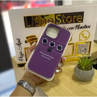 Silicon Case Morado Cámara Iphone14pro+