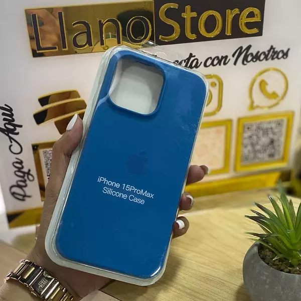 Silicon Case Azul Iphone15pro+