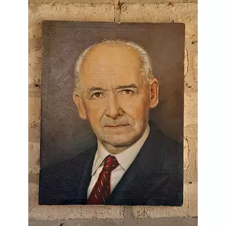 Manuel Mejia Jaramillo Mr Coffee Retrato Oleo Original 1988