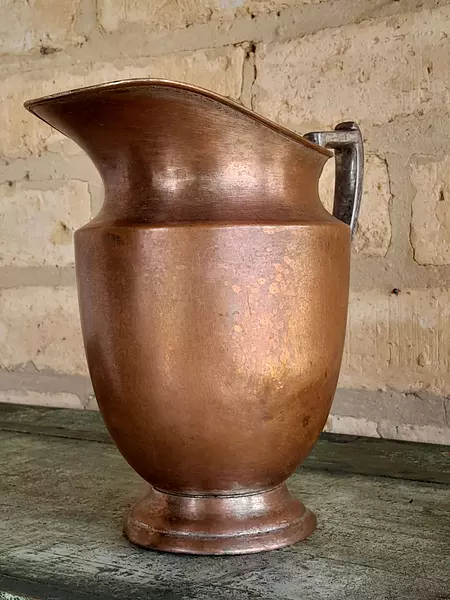 Jarra De Cobre Que Estuvo Cubierta De Plata - U.S.A. 1930