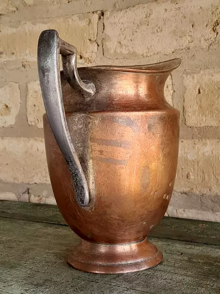 Jarra De Cobre Que Estuvo Cubierta De Plata - U.S.A. 1930