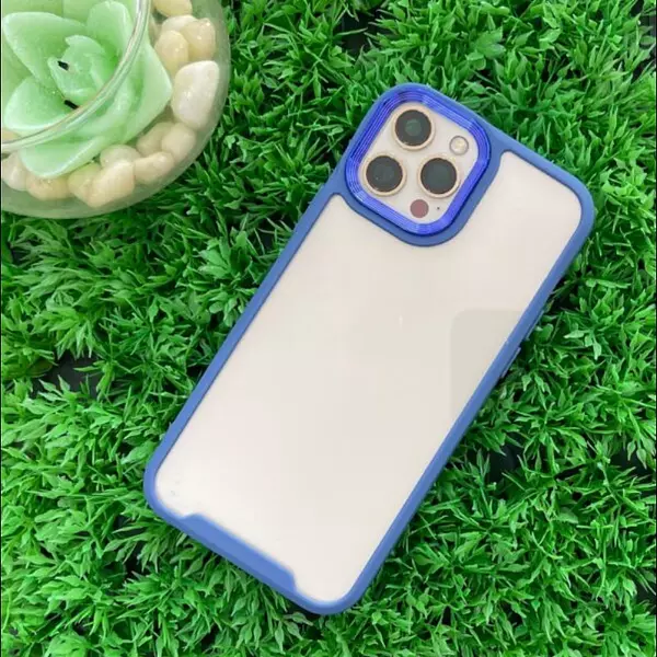 Case De Lujo Borde Azul Iphone 13pro+