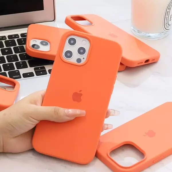 Silicon Case Naranja Iphone13pro+