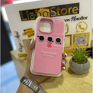 Silicon Case Rosado Protector Cámara Iphone13pro+