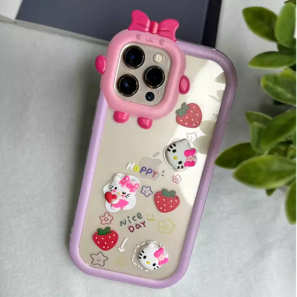 -Case Diseño Borde Lila Iphone12pro+