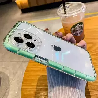 Case Protector Cámara Borde Verde Iphone13