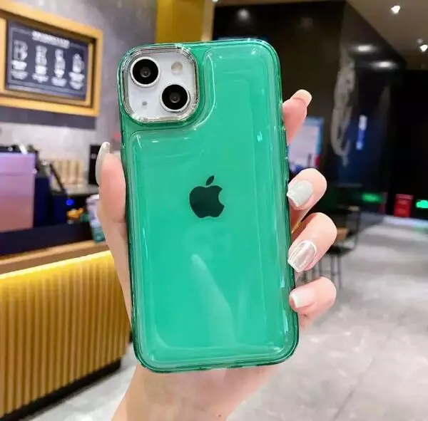 Case Goma Translucida Verde Iphone13pro