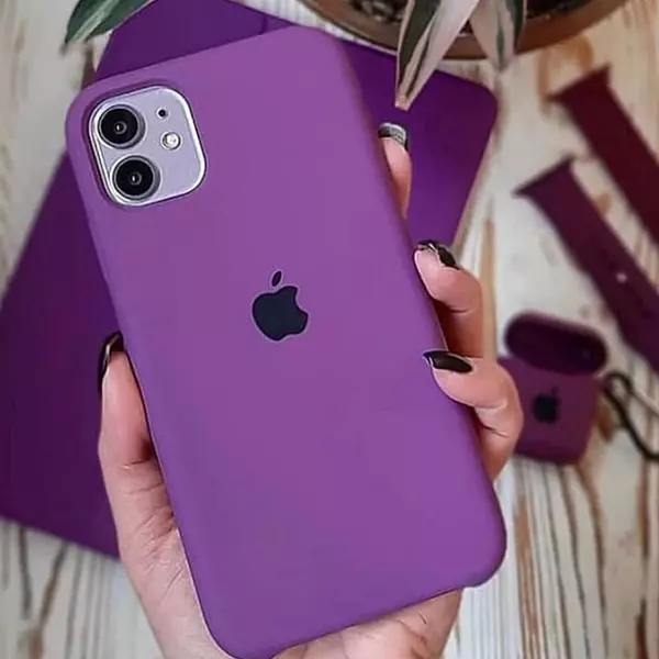 Silicon Case Cerrado Morado Iphone12pro+