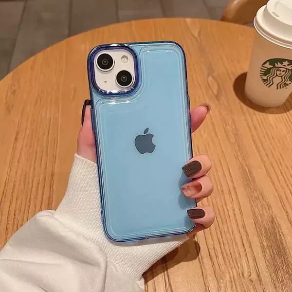 Case Goma Translucida Azul Iphone 12 Pro