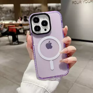 Case Magsafe Translucido Lila Iphone 11pro